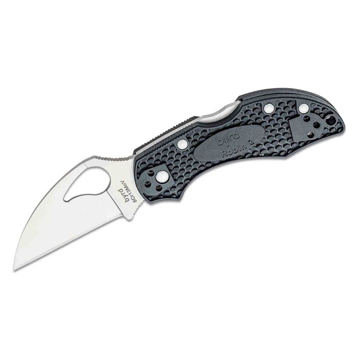 Couteau Spyderco Byrd Robin 2 Lightweight Lame Acier 8Cr13MoV Wharncliffe Manche FRN Lockback BY10PBKWC2 - Livraison Gratuite