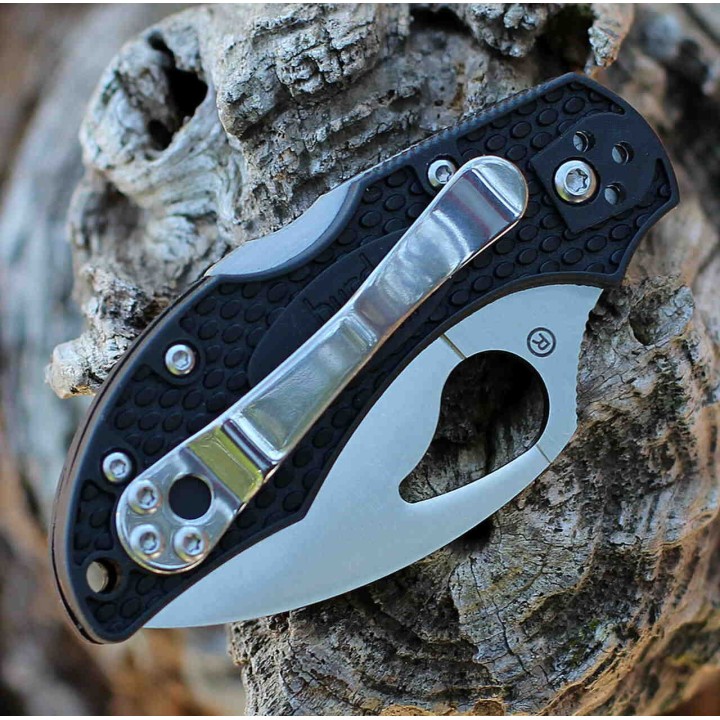 Couteau Spyderco Byrd Robin 2 Lightweight Lame Acier 8Cr13MoV Wharncliffe Manche FRN Lockback BY10PBKWC2 - Livraison Gratuite