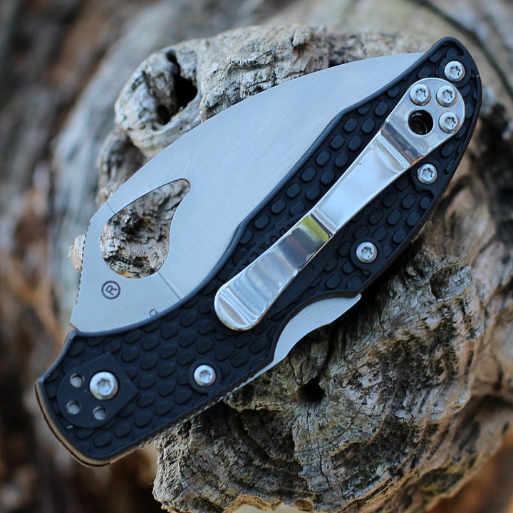 Couteau Spyderco Byrd Meadowlark 2 Wharncliffe Lame Acier 8Cr13MoV Manche FRN Lockback Clip BY04SBKWC2 - Livraison Gratuite
