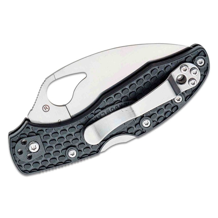 Couteau Spyderco Byrd Meadowlark 2 Wharncliffe Lame Acier 8Cr13MoV Manche FRN Lockback Clip BY04PBKWC2 - Livraison Gratuite