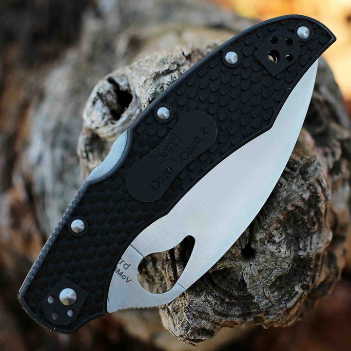 Couteau Spyderco Cara Cara 2 Lame Acier 8Cr13MoV Manche FRN Lockback Clip BY03SBKWC2 - Livraison Gratuite