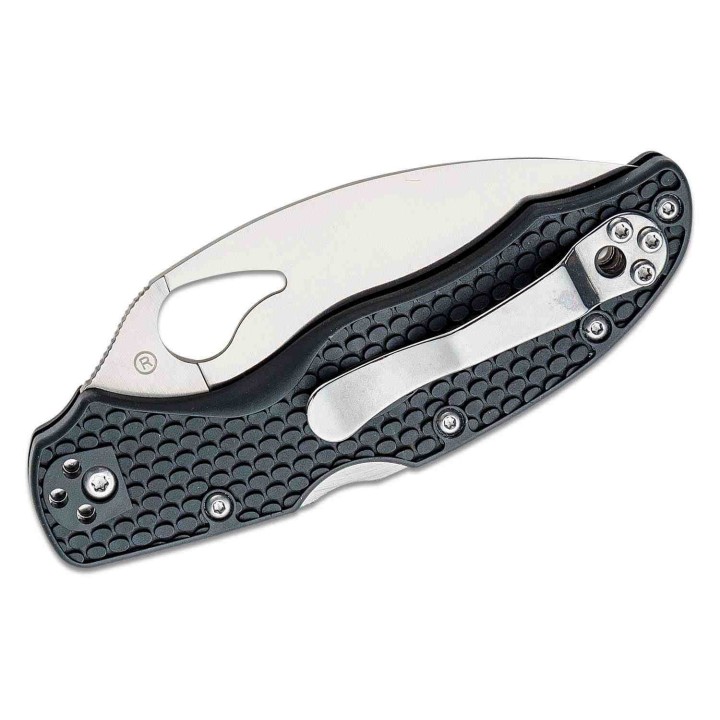 Couteau Spyderco Byrd Harrier 2 Lightweight Lame Acier 8Cr13MoV Manche FRN Lockback Clip BY01SBKWC2 - Livraison Gratuite