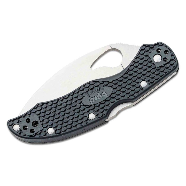 Couteau Spyderco Byrd Harrier 2 Lightweight Lame Acier 8Cr13MoV Manche FRN Lockback Clip BY01SBKWC2 - Livraison Gratuite