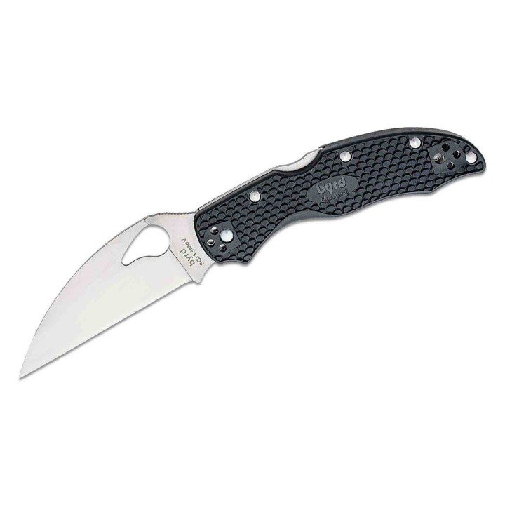 Couteau Spyderco Byrd Harrier 2 Lightweight Lame Acier 8Cr13MoV Manche FRN Lockback Clip BY01PBKWC2 - Livraison Gratuite