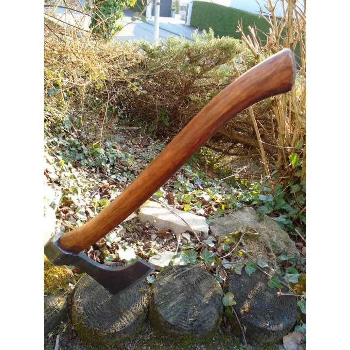Hache De Viking Chef Viking JARL Lame Acier Carbone Manche Bois Fabrication Artisanale PA242604 - Livraison Gratuite