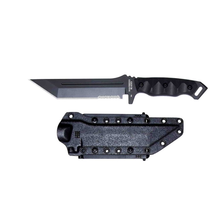 Couteau Halfbreed Blades Medium Infantry Black Lame Tanto Bohler K110 Etui Kydex Australie HBBMIK05 - Livraison Gratuite