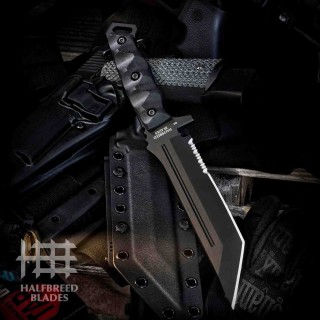 Couteau Halfbreed Blades Medium Infantry Black Lame Tanto Bohler K110 Etui Kydex Australie HBBMIK05 - Livraison Gratuite