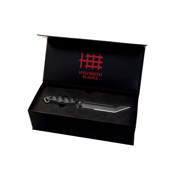 Couteau Halfbreed Blades Medium Infantry Black Lame Tanto Bohler K110 Etui Kydex Australie HBBMIK05 - Livraison Gratuite