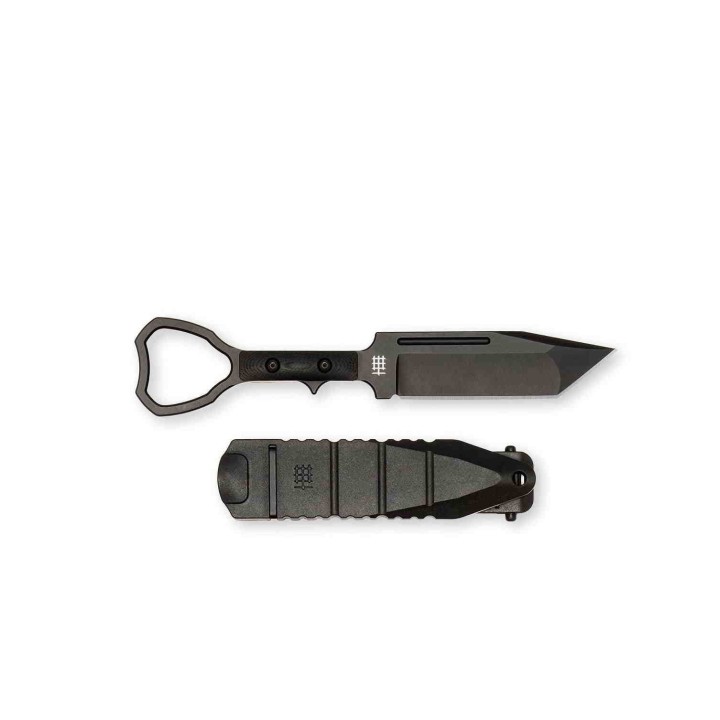 Couteau Halfbreed Blades Compact Clearance Knife Lame Tanto Bohler K110 Etui Plastique Australie HBBCCK02 - Livraison Gratuite