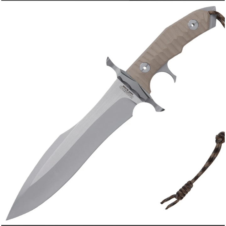 Couteau United Cutlery Rambo Last Blood Bowie Lame Acier 7Cr17 Manche Micarta Etui Cuir UC3461 - Livraison Gratuite