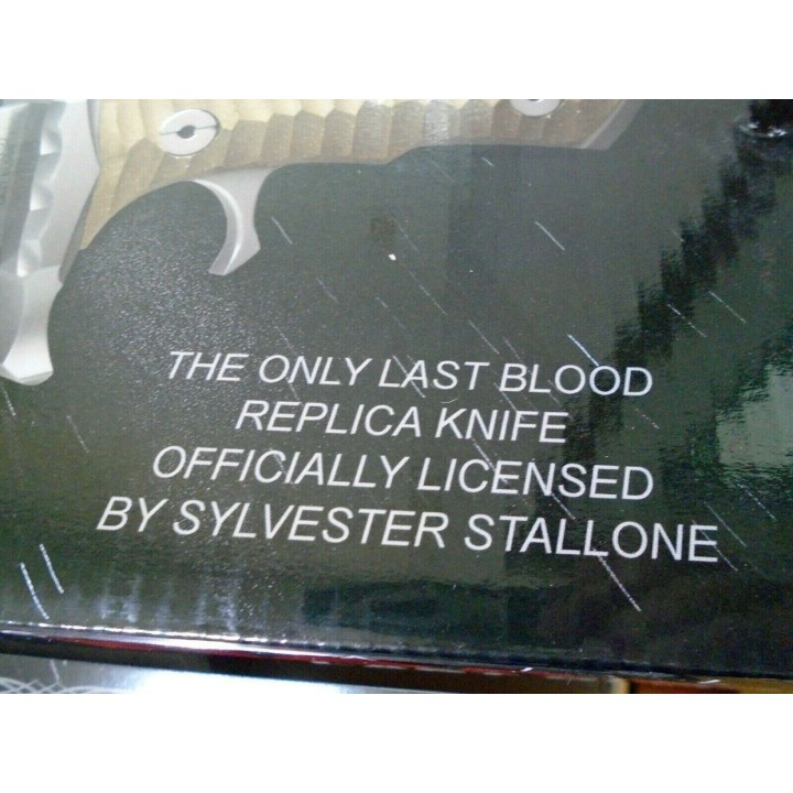 Couteau United Cutlery Rambo Last Blood Bowie Lame Acier 7Cr17 Manche Micarta Etui Cuir UC3461 - Livraison Gratuite