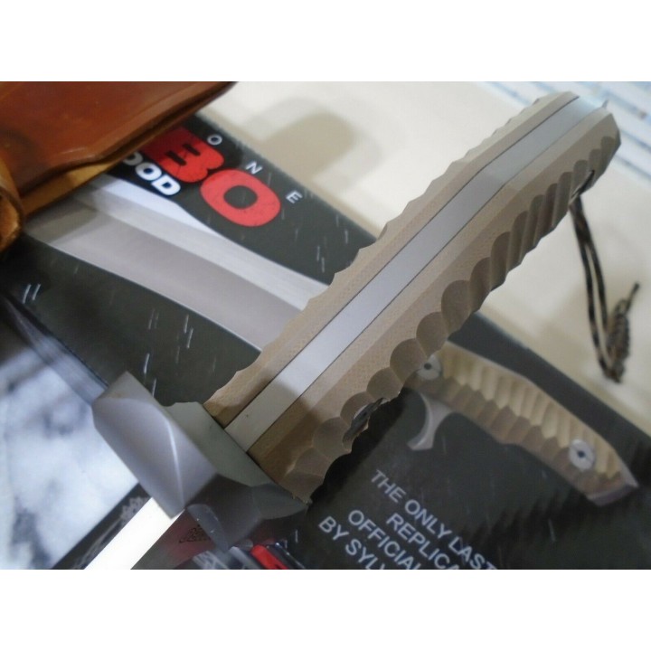 Couteau United Cutlery Rambo Last Blood Bowie Lame Acier 7Cr17 Manche Micarta Etui Cuir UC3461 - Livraison Gratuite