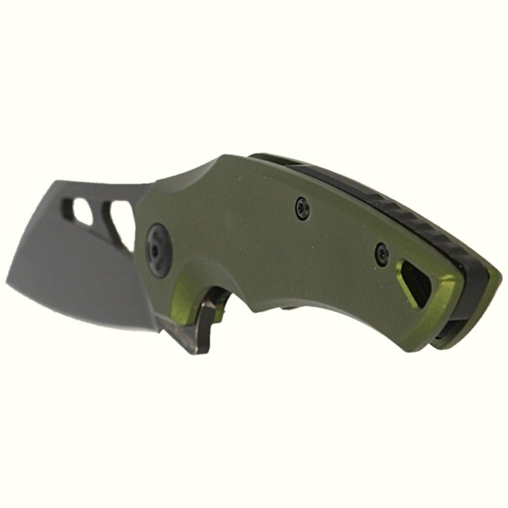 Couteau Fox Edge Atrax Green Lame Acier 8Cr13MoV Manche Aluminium IKBS Linerlock Clip FE026 - Livraison Gratuite