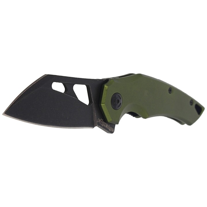 Couteau Fox Edge Atrax Green Lame Acier 8Cr13MoV Manche Aluminium IKBS Linerlock Clip FE026 - Livraison Gratuite