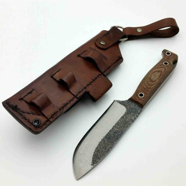 Couteau Condor Selknam Lame Acier Carbone 1075 Manche Micarta Etui Cuir Made El Salvador CTK392151HC - Livraison Gratuite