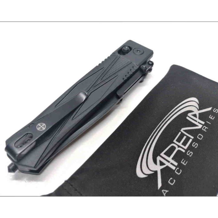 Couteau Elite Tactical Guardsman Lame Tanto D2 Manche Aluminium Axis Lock Clip IKBS ETFDR015 - Livraison Gratuite