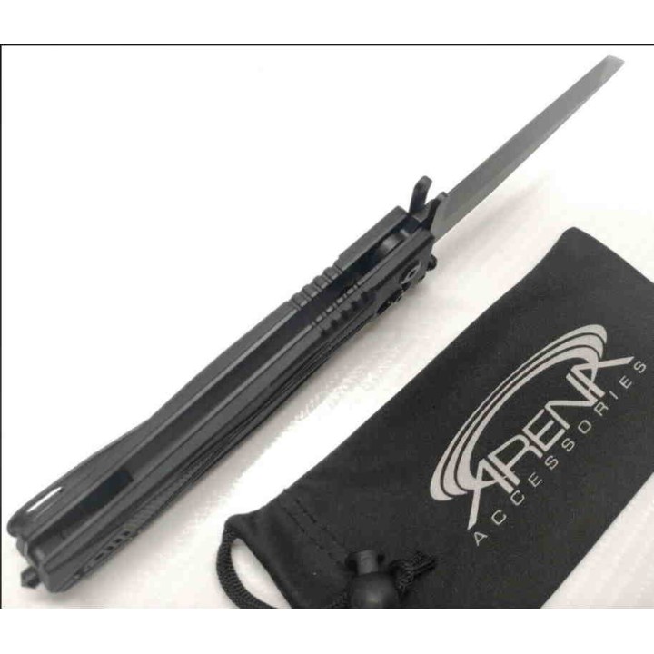 Couteau Elite Tactical Guardsman Lame Tanto D2 Manche Aluminium Axis Lock Clip IKBS ETFDR015 - Livraison Gratuite