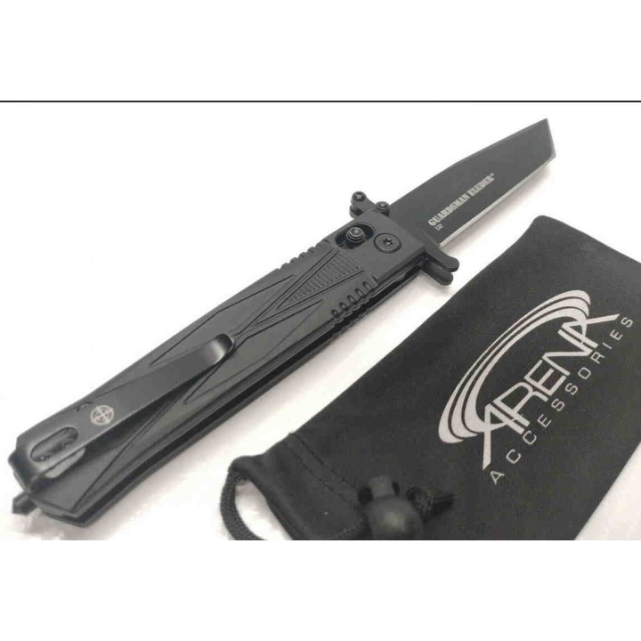 Couteau Elite Tactical Guardsman Lame Tanto D2 Manche Aluminium Axis Lock Clip IKBS ETFDR015 - Livraison Gratuite