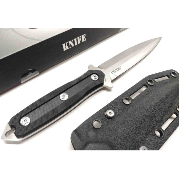 Couteau Elite Tactical Incog D2 Lame Spear Point Manche G10 Etui Kydex ETFIX009 - Livraison Gratuite