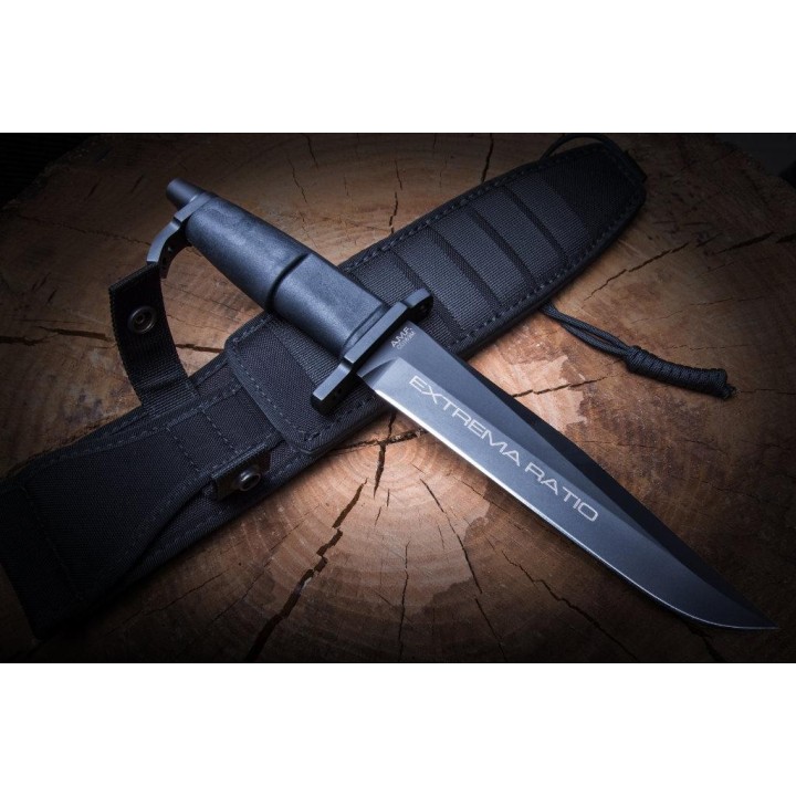 EX0485BLK Extrema Ratio AMF Fixed Blade Black N690 Blade Forprene Handle Cordura Sheath Italy - Livraison Gratuite