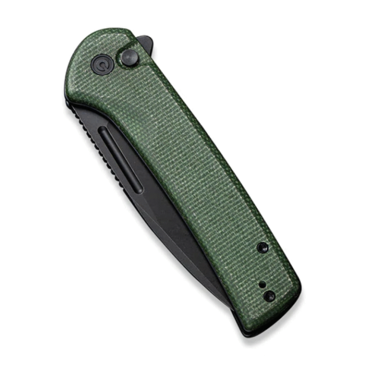 Couteau CIVIVI Conspirator Green Manche Micarta Lame Acier Nitro-V IKBS Button Lock Clip CIVC210062 - Livraison Gratuite