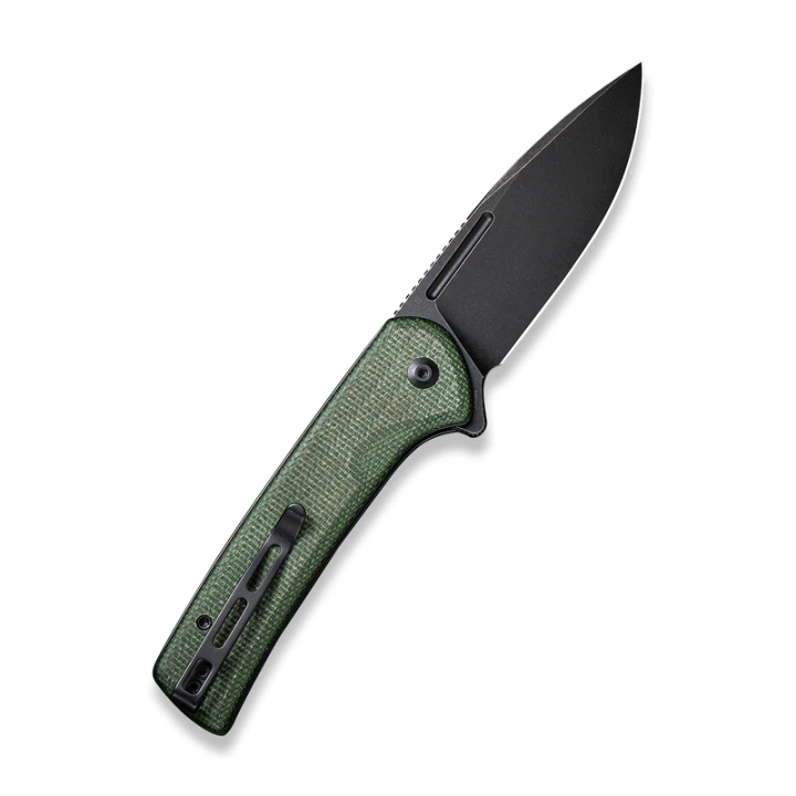 Couteau CIVIVI Conspirator Green Manche Micarta Lame Acier Nitro-V IKBS Button Lock Clip CIVC210062 - Livraison Gratuite