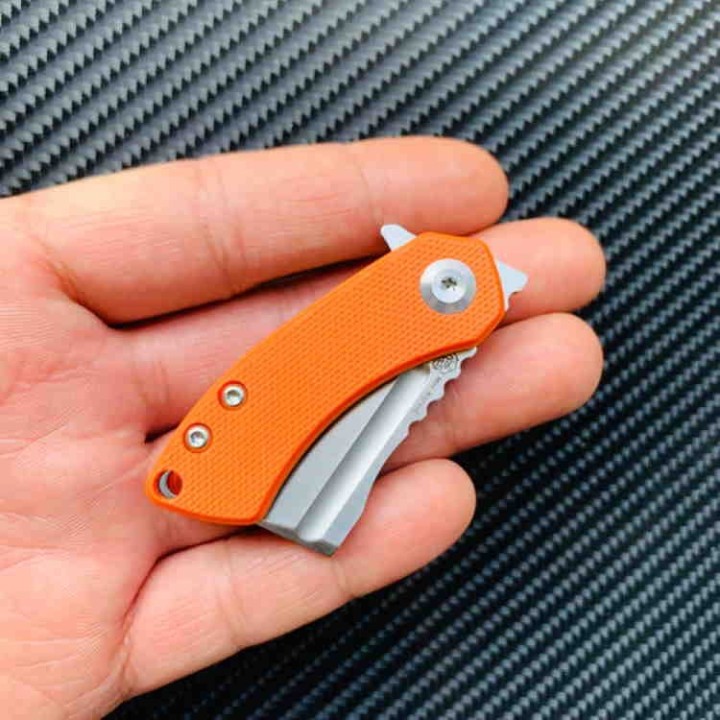 Couteau Kansept Mini Korvid Orange Manche G10 Lame Acier 154CM Linerlock KT3030A6 - Livraison Gratuite