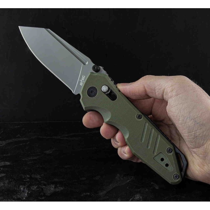 Couteau S-Tec Rapid Lock Green Manche G10 Lame Acier 8Cr14MoV Clip STTS016GN - Livraison Gratuite