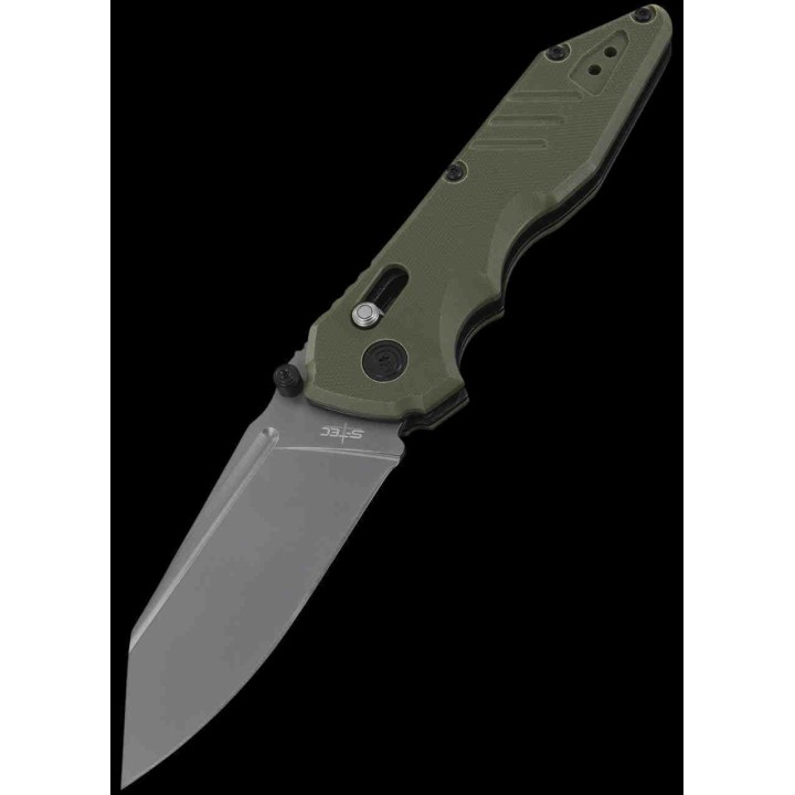Couteau S-Tec Rapid Lock Green Manche G10 Lame Acier 8Cr14MoV Clip STTS016GN - Livraison Gratuite