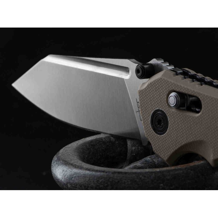 Couteau S-Tec Rapid Lock Tan Manche G10 Lame Acier 8Cr14MoV Clip STTS016TG - Livraison Gratuite