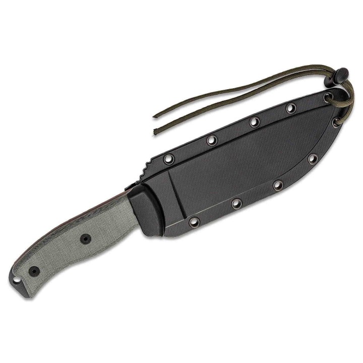 Couteau Esee Model 6 Lame Acier Carbone 1095 Manche Micarta Etui Kydex Made In USA ES6STG - LIVRAISON GRATUITE