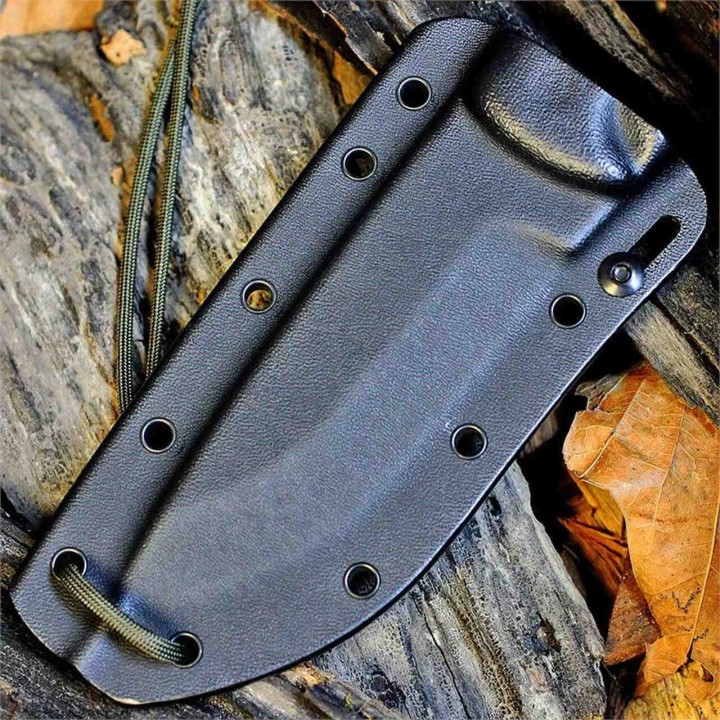 Couteau Esee Model 6 Lame Acier Carbone 1095 Manche Micarta Etui Kydex Made In USA ES6STG - LIVRAISON GRATUITE