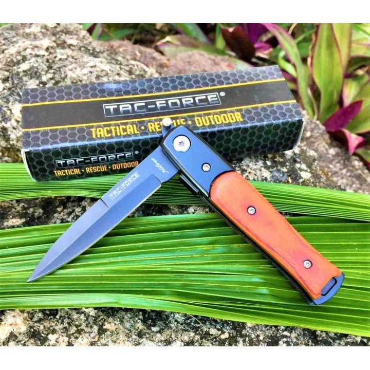 Lot de 3 Couteau Semi Automatique Tac Force Mafia Milano Stiletto A/O Lame Acier Inox TF438WB - Livraison Gratuite