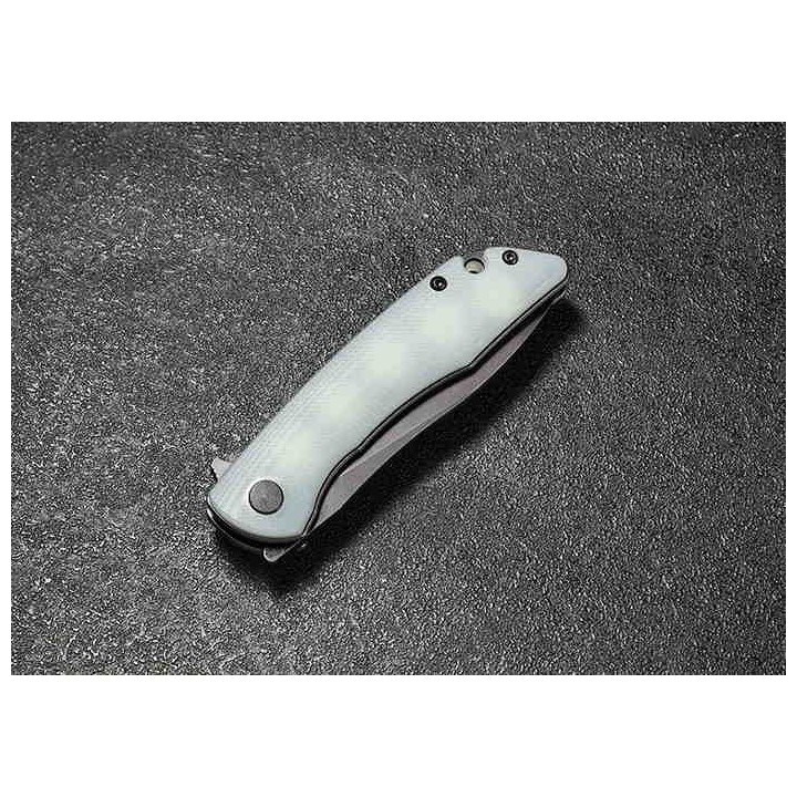 Couteau CMB Made Knives Blaze Jade Lame Acier D2 Manche G10 IKBS Linerlock Clip CMB06T - Livraison Gratuite