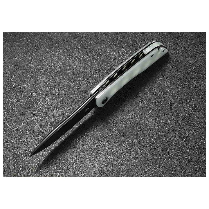Couteau CMB Made Knives Blaze Jade Lame Acier D2 Manche G10 IKBS Linerlock Clip CMB06T - Livraison Gratuite