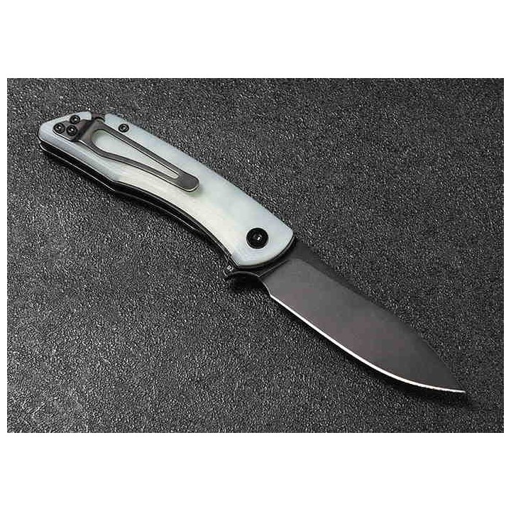 Couteau CMB Made Knives Blaze Jade Lame Acier D2 Manche G10 IKBS Linerlock Clip CMB06T - Livraison Gratuite