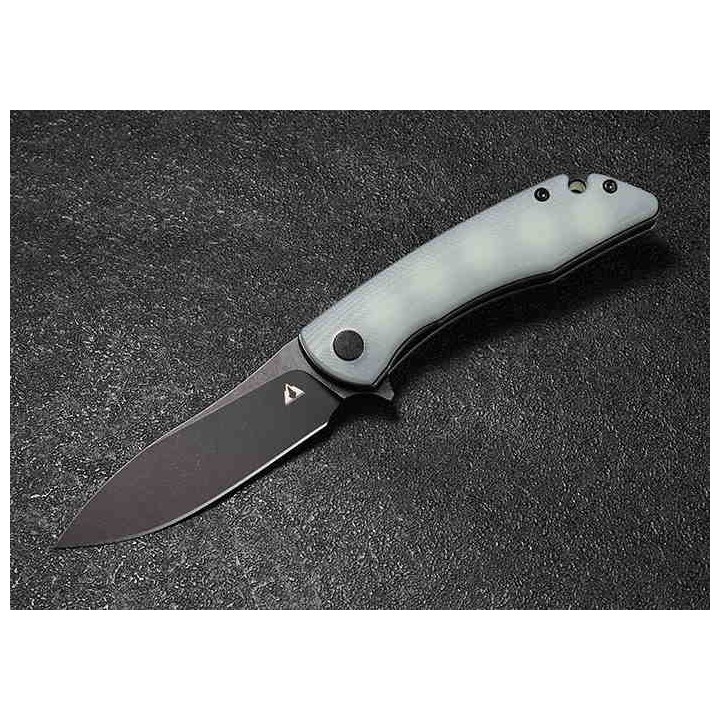 Couteau CMB Made Knives Blaze Jade Lame Acier D2 Manche G10 IKBS Linerlock Clip CMB06T - Livraison Gratuite