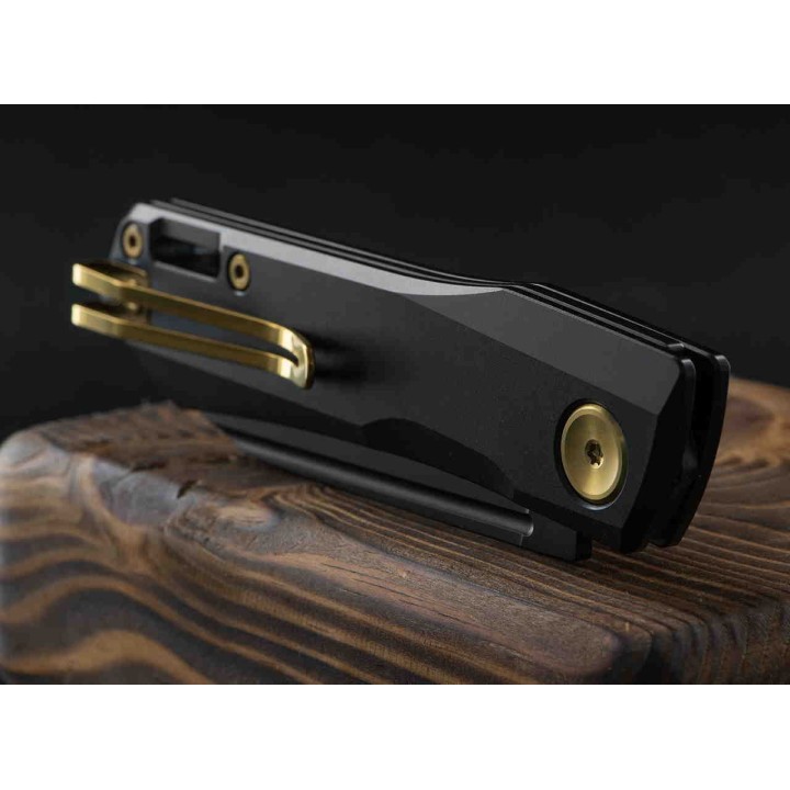 Couteau Real Steel Solis Slip Joint Manche Titane Lame Acier N690 Clip RS7063G - Livraison Gratuite