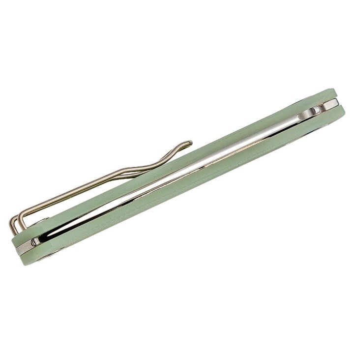 Couteau Real Steel Gslip Compact Jade Lame Acier VG10 Manche G-10 Slipjoint Clip RS7867 - Livraison Gratuite