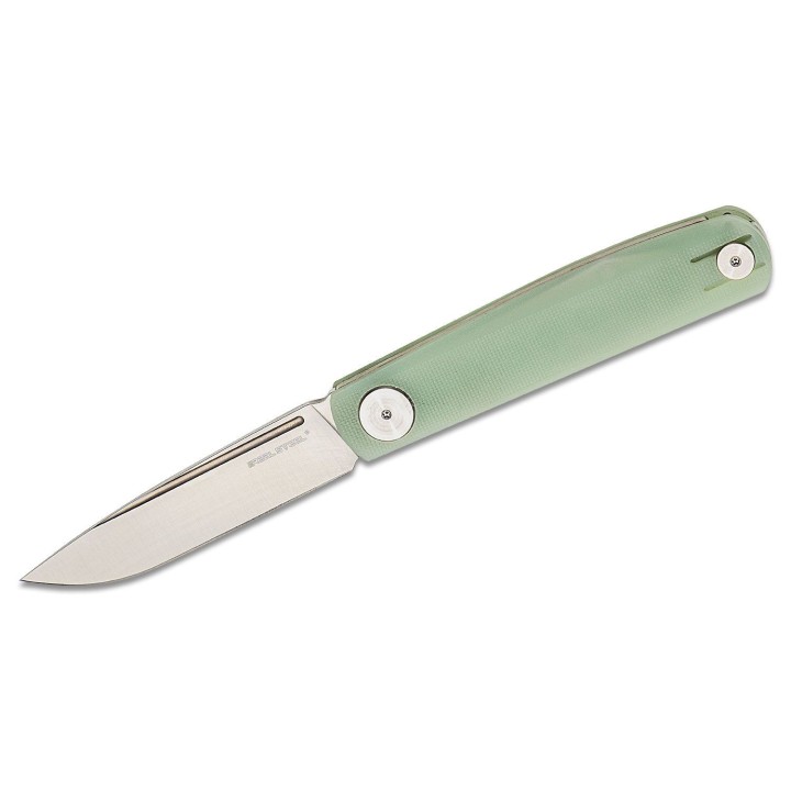 Couteau Real Steel Gslip Compact Jade Lame Acier VG10 Manche G-10 Slipjoint Clip RS7867 - Livraison Gratuite