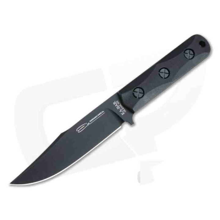 Couteau Kabar EK Commando Short Clip Point lame Acier Carbone 1095 Manche & Etui Polymère Made USA EK50 - Livraison Gratuite