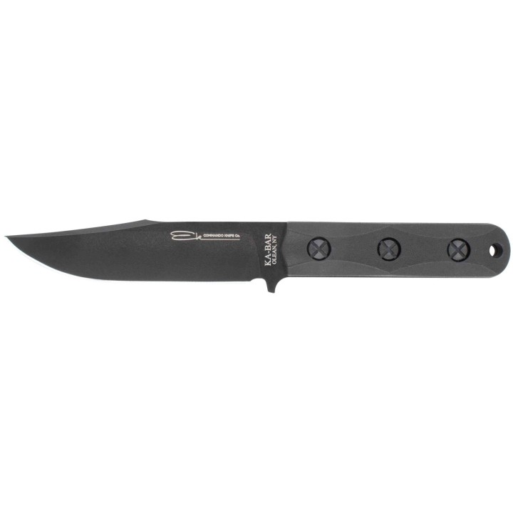 Couteau Kabar EK Commando Short Clip Point lame Acier Carbone 1095 Manche & Etui Polymère Made USA EK50 - Livraison Gratuite