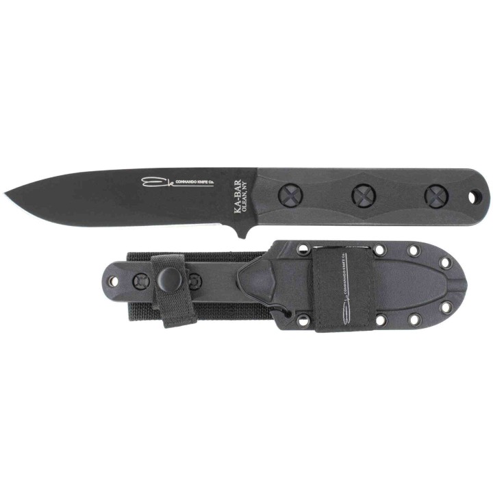 Couteau Kabar EK Commando Short Drop Point lame Acier Carbone 1095 Manche & Etui Polymère Made USA EK51 - Livraison Gratuite