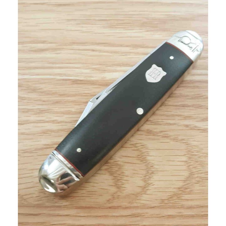 Couteau Rough Ryder Highland Cattleman Black Micarta 2 Lames Acier 440 RR2380 - Livraison Gratuite