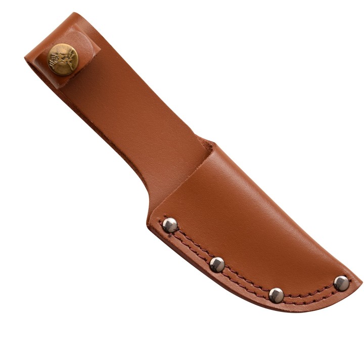 Couteau de Chasse Elk Ridge Outskirt Guthook Lame Acier 8Cr13MoV Manche & Etui Cuir ER20029LBR - Livraison Gratuite