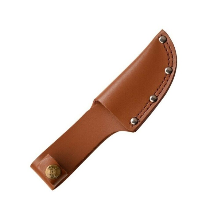 Couteau de Chasse Elk Ridge Outskirt Guthook Lame Acier 8Cr13MoV Manche & Etui Cuir ER20029LBR - Livraison Gratuite