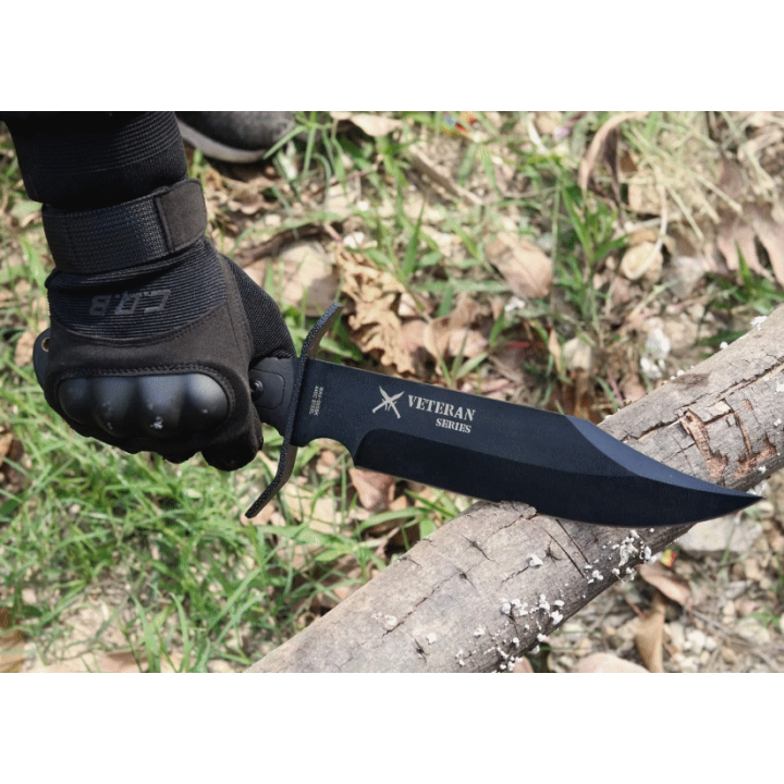 Couteau Bowie WithArmour Lame Acier 440C Manche Pakkawood Etui Nylon WAR055BK - Livraison Gratuite