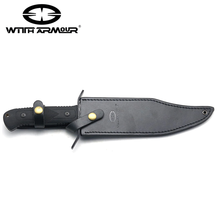 Couteau Bowie WithArmour Lame Acier 440C Manche Pakkawood Etui Nylon WAR055BK - Livraison Gratuite