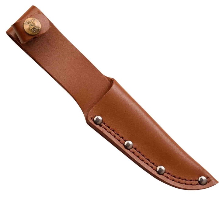 Couteau de Chasse Elk Ridge Outskirt Skinner Lame Acier 8Cr13MoV Manche & Etui Cuir ER20028LBR - Livraison Gratuite