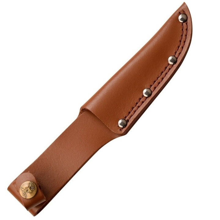 Couteau de Chasse Elk Ridge Outskirt Skinner Lame Acier 8Cr13MoV Manche & Etui Cuir ER20028LBR - Livraison Gratuite